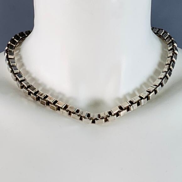 NO BRAND Sterling Silver Box Chain Necklace - Picture 2 of 3